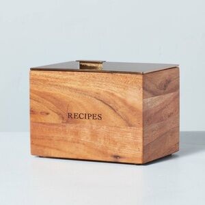 Wood Recipe Box with Metal Lid - Hearth & Hand™ with Magnolia